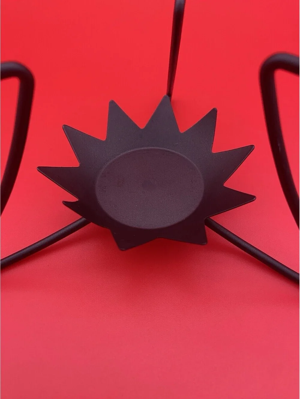 PartyLite Whispering Pines Black Metal Candle Votive Holder - 9.5
